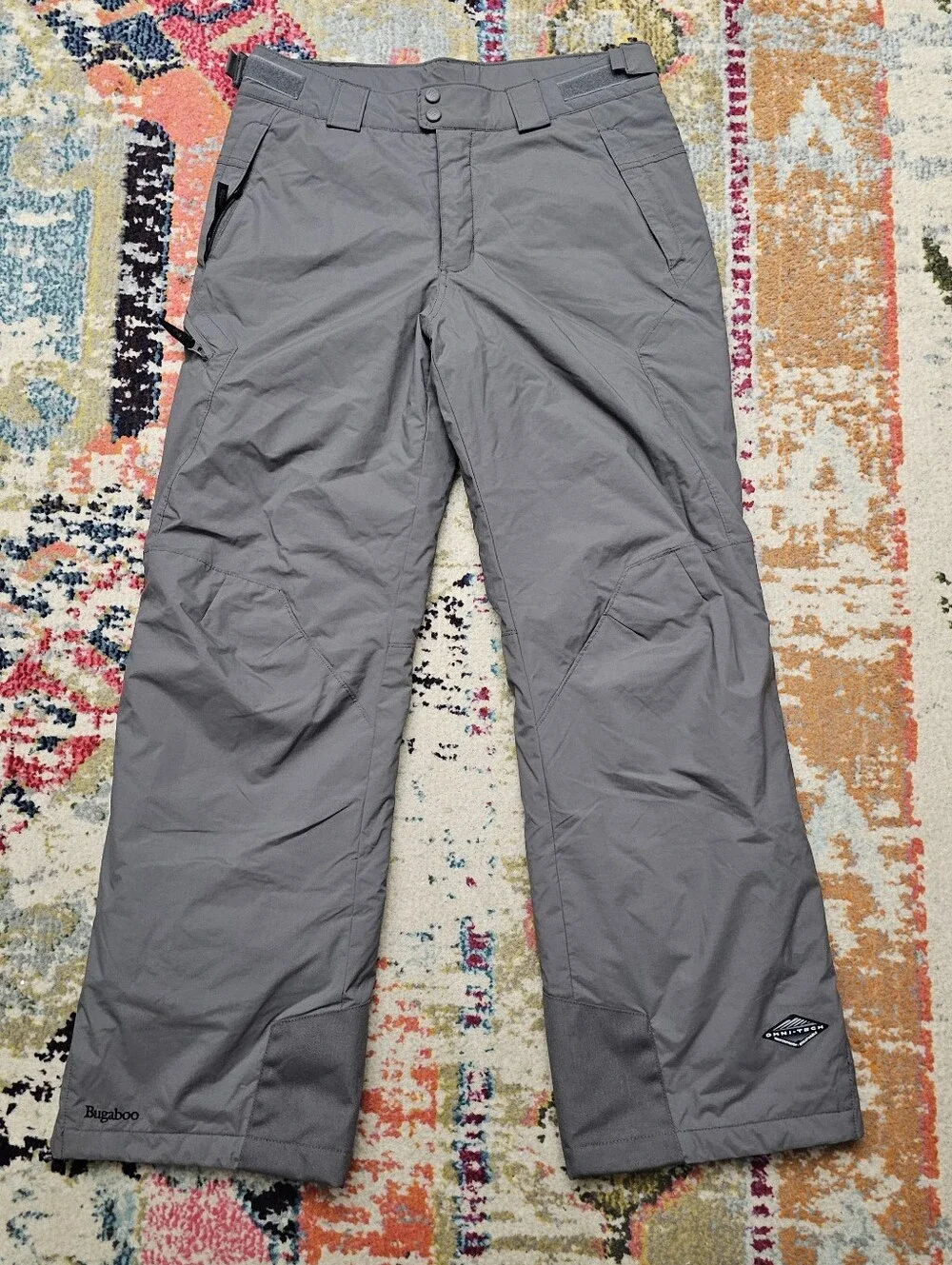 Columbia Mens Small Gray Snow Bugaboo Omni-Tech Skiing Pants
